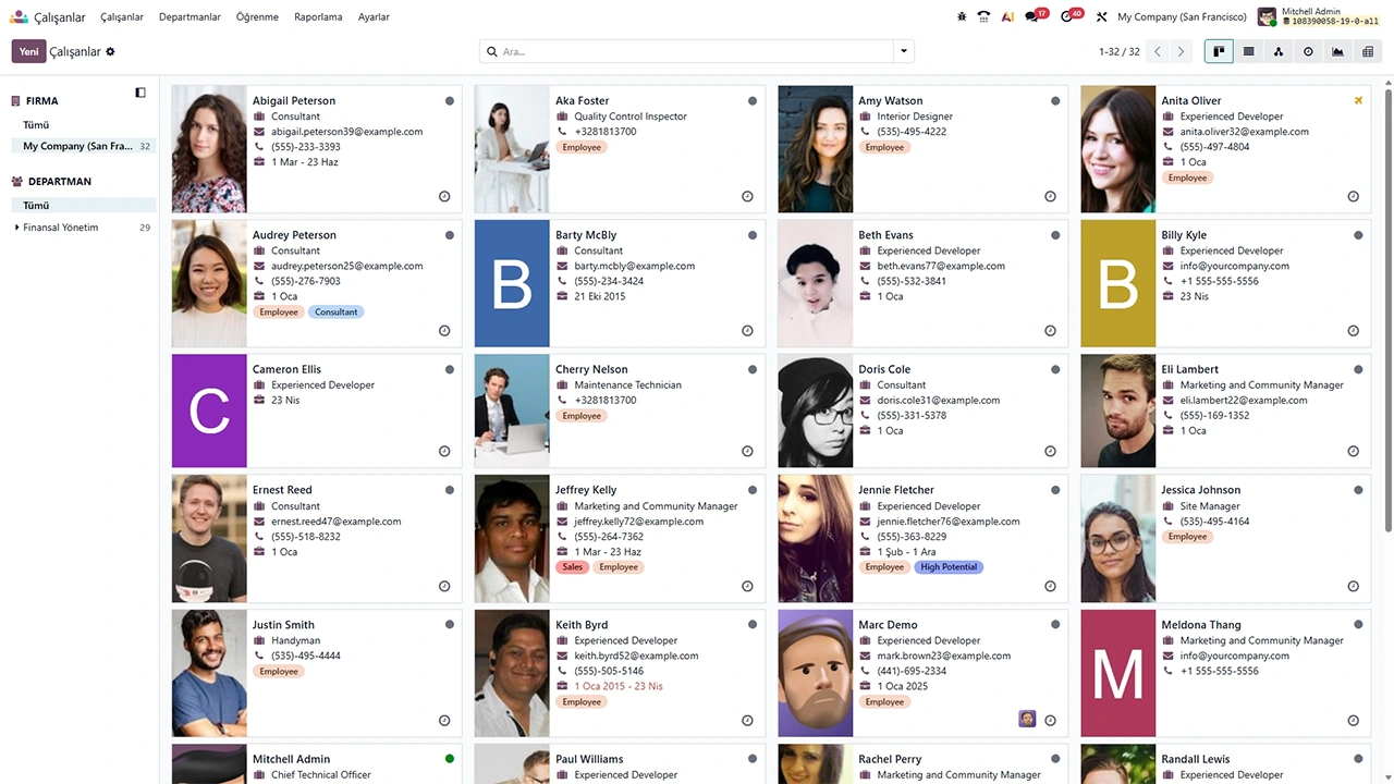Odoo insan kaynakları