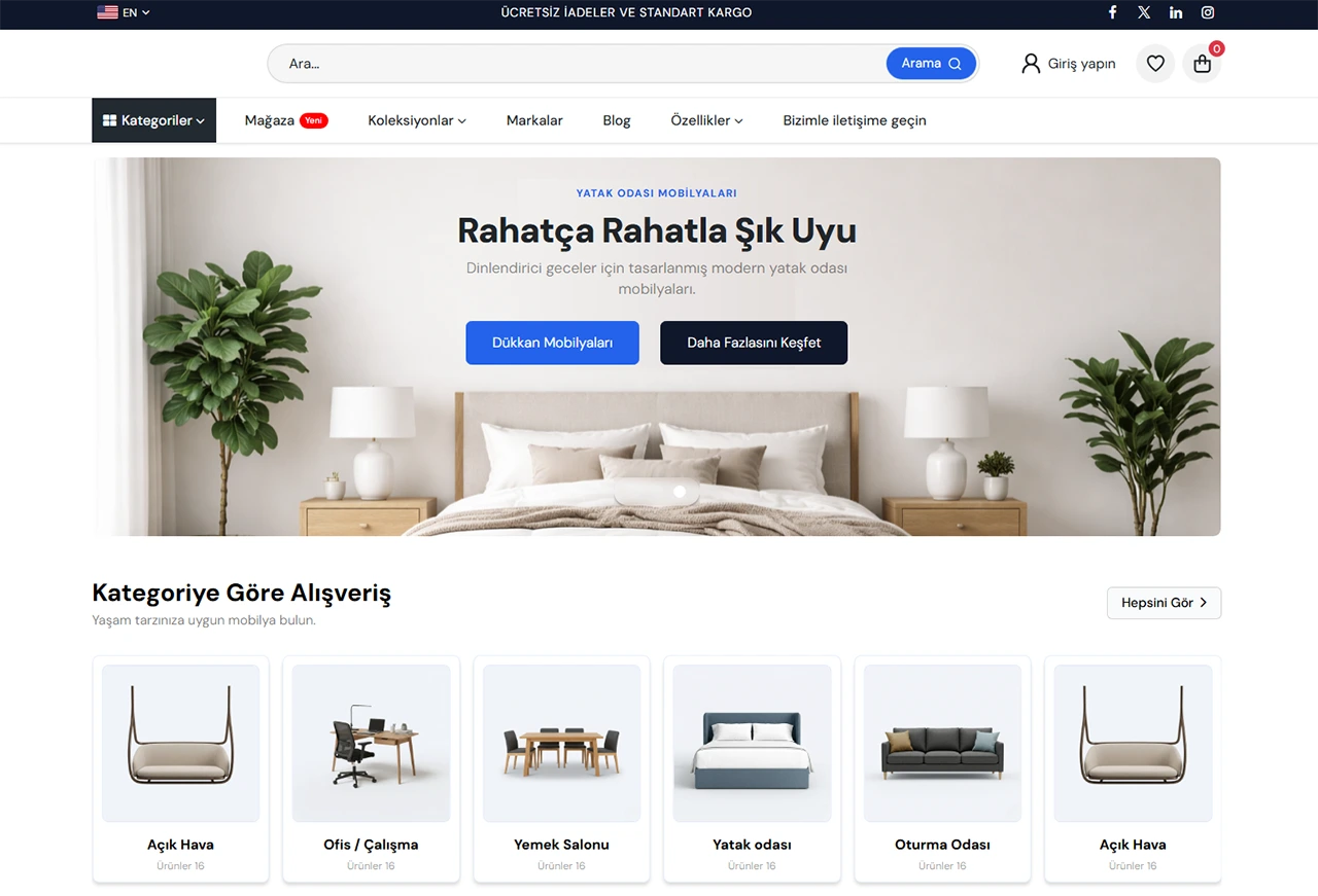 Odoo e-ticaret