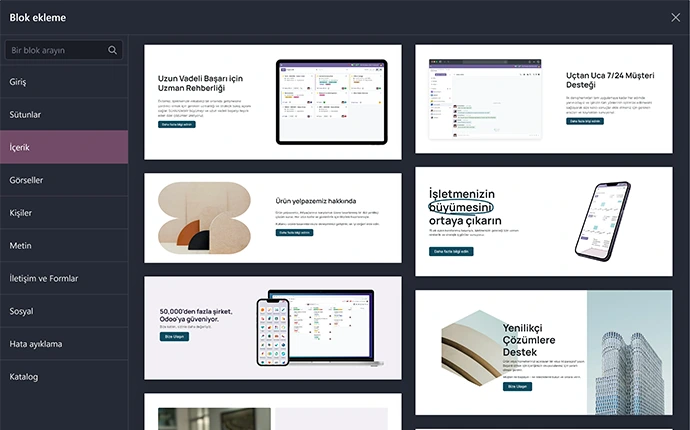Odoo site tasarım